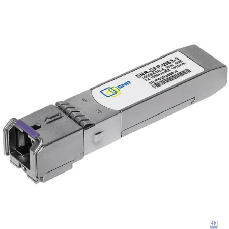 SNR SNR-SFP-W53-3 Одноволоконный модуль, SFP WDM 1000Base-BX, разъем SC, рабочая длина волны Tx/Rx: 1550/1310нм, дальность до 3км (6dB), с поддержкой функции DDM
