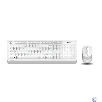 Клавиатура и мышь Wireless A4Tech FG1010 WHITE бело-серая, USB [1147575]