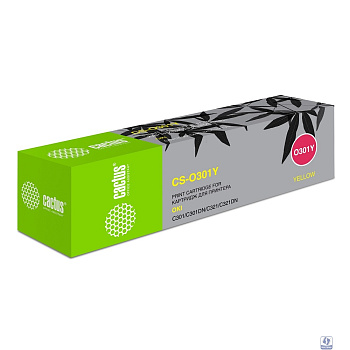 CACTUS CS-O301Y Тонер-картридж Cactus CS-O301Y для OKI C301/321 жёлтый 1500 страниц