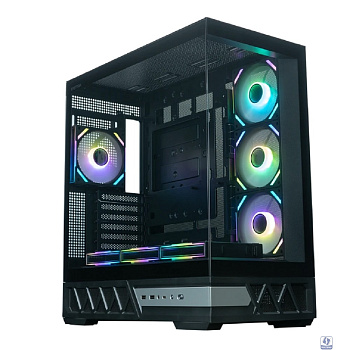 Корпус XASTRA Q700 7ARGB-FS-C10-UC Black ATX/Aquarium/Screewless/7x120mm ARGB PWM Daisy Chain FS fans/Argb+PWM HUB 10port/Type C / Q700-7FS12A-C10-UC