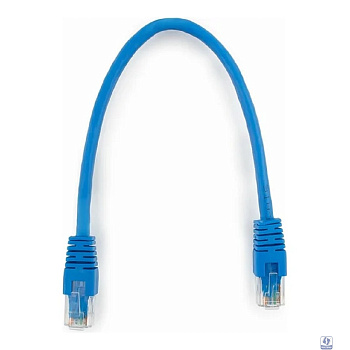 Патч-корд UTP Cablexpert PP6U-0.25M/B кат.6, 0.25м, литой, многожильный (синий)