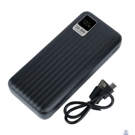 Perfeo Powerbank WATERFALL 20000 mAh/LED дисплей/PD + QC 3.0/Type-C/2 USB/Выход: 5A, max 22.5WBlack (PF_E1471)