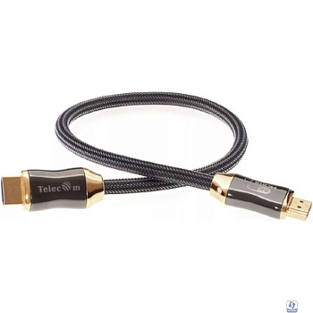 Telecom Кабель HDMI 19M/M,ver. 2.1, 8K@60 Hz 0.5m метал разъемы, нейлоновая оплетка Telecom <TCG300-0.5M>