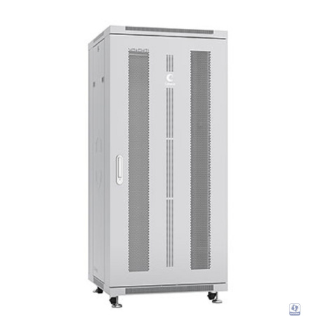 Cabeus ND-05C-27U60/60 Шкаф монтажный телекоммуникационный 19" напольный для распределительного и серверного оборудования 27U 600x600x1388mm (ШхГхВ) передняя и задняя перфорированные двери, ручка с за