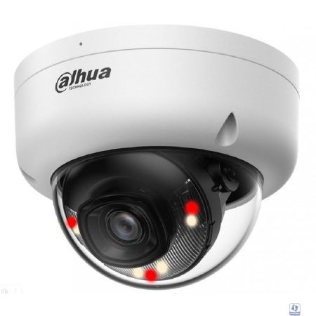 DAHUA DH-IPC-HDBW1439E1P-A-IL-0280B-S6 Уличная купольная IP-видеокамера 4Мп, 1/3” CMOS, объектив 2.8мм, ИК 30м,LED 30м, IP67 ,IK08, микрофон, металл, пластик