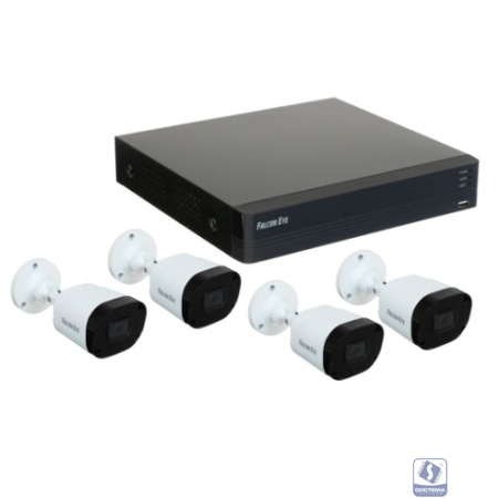Falcon Eye FE-104MHD KIT ДАЧА SMART Комплект видеонаблюдения Гибридный регистратор с поддержкой AHD/TVI/CVI/IP/