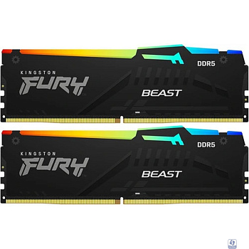 Kingston DDR5 DIMM 64GB 5600MT/s CL40 (Kit of 2) FURY Beast RGB KF556C40BB2AK2-64