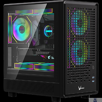 Formula Air Mesh G2 Black (mATX, Glass, 2xUSB3.0, 3x12cm FRGB fan. 1x3.5" HDD, 1x2.5" SSD)