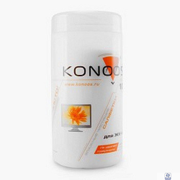 Konoos KBF-100 Салфетки для ЖК-экранов в банке, 100 шт.