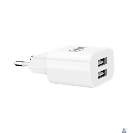 Bion Сетевое Зарядное Устройство, 2*USB-A, 10 Вт, белый [BXP-ADP-2A-10W]