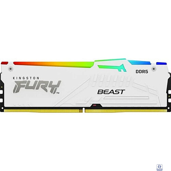Память оперативная/ Kingston 16GB 5600MT/s DDR5 CL40 DIMM FURY Beast White RGB XMP