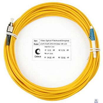 Cabeus FOP(s)-9-LC-FC-25m Шнур оптический simplex LC-FC 9/125 sm 25м LSZH
