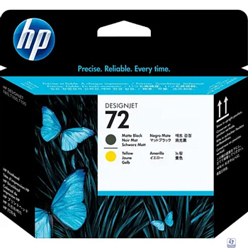 HP C9384A Печатающая головка №72, Matte Black & Yellow 