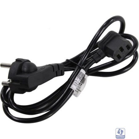 Exegate EX273393RUS Кабель питания ExeGate PC-1,2 OfficePC 450W (Евровилка Schuko ->С13 угловой) VDE-250V черный, 1.2м