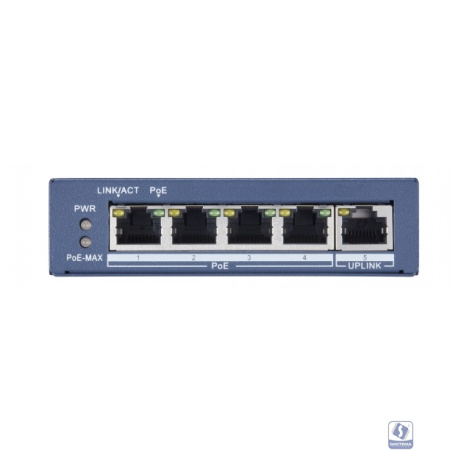 HIKVISION DS-3E0505P-E 4 RJ45 1000M PoE  с грозозащитой 6кВ
