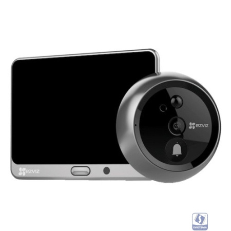 EZVIZ CS-DP1-A0-4A1WPFBSR/SilverMetallic Беспроводной Дверной глазок + 1Мп внешняя камера с ИК-подсветкой до 3м 1/3'' CMOS матрица; объектив 2.2мм@ F2.4; 25 к/с 1280*720, угол обзора 124°; ИК-фильтр