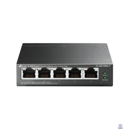 TP-Link TL-SG1005LP Настольный коммутатор с 5 гигабитными портами (4 порта PoE+)