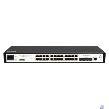 SNR SNR-S5210G-24TX-UPS Управляемый коммутатор уровня 2+, 24 порта 10/100/1000Base-T, 4 порта 1/10G SFP+, встроенный БП ~220V AC, разъем для АКБ 12V с возможностью заряда