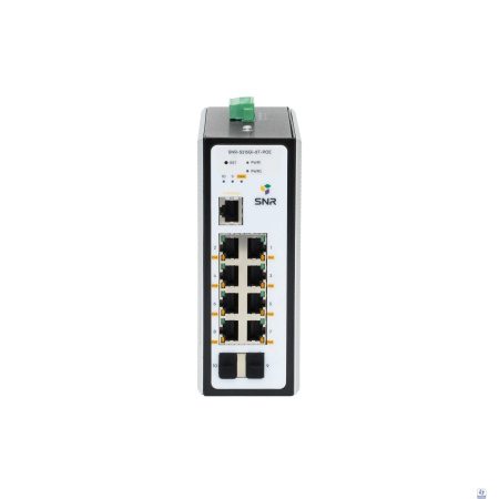 SNR SNR-S215Gi-8T-POE Управляемый промышленный Web Smart PoE коммутатор уровня 2, 8 портов 10/100/1000Base-T, 2 порта 100/1000Base-X (SFP), бюджет PoE 180 Вт, два входа питания RPS 50-57V DC.