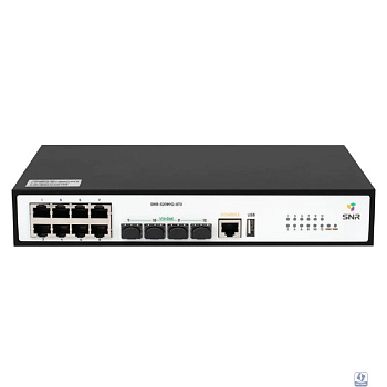 SNR SNR-S2989G-8TX Управляемый коммутатор уровня 2+, 8 портов 10/100/1000Base-T, 4 порта 1/10G SFP+, VSF HA, встроенный БП ~220V AC