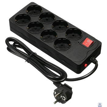 BURO Сетевой фильтр 8 розеток (800SH-1.8-B),1.8м, черный коробка 