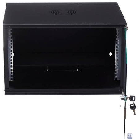 NEOMAX Шкаф телекоммуникационный   настенный 6U (520х400), стеклянная дверь, замок-ключ, разборный, цвет черный (1 коробка)[NM-CBWM-6U5240GKL-301-BK]