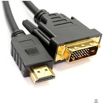 Bion Кабель HDMI - DVI-D 19M/19M, двунаправленный, экран, позолоченные контакты, 1.8 м, черный [BXP-CC-HDMI-DVI-018]