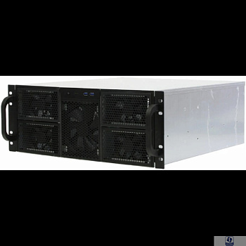 Procase RE411-D0H16-FC-55 Корпус 4U server case,0x5.25+16HDD,черный,без блока питания,глубина 550мм,MB CEB 12"x10,5", панель вентиляторов 3*120x25 PWM