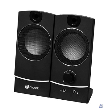 Oklick OK-118 2.0 черный 4Вт портативные