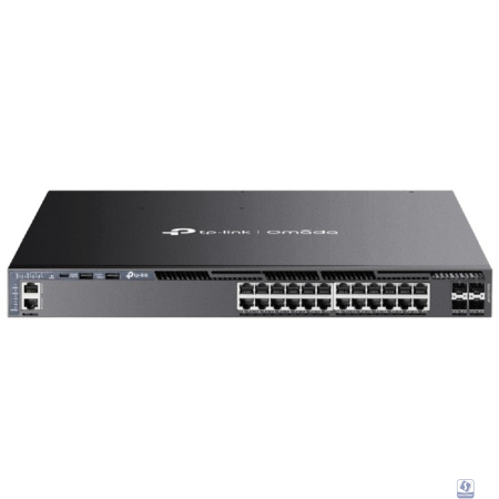 TP-Link SG6428XHP Стекируемый управляемый коммутатор 3-го уровня Omada с 24 гигабитными портами PoE+ и 4 портами SFP+