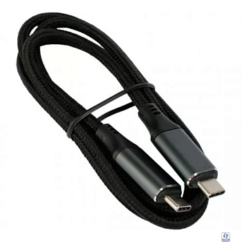 Cablexpert Кабель USB4.0  Type-C/Type-C, 5А, 240Вт, PD3.1/QC4.0, 40Gbps, медь, Pro, 1м, черный, пакет (CC-USB4-CMCM-BR-1M)