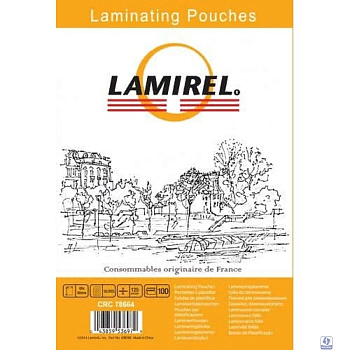 Пленка для ламинирования Fellowes 125мкм (100шт) глянцевая 65x95мм Lamirel LA-7866401 (LA-78664)