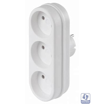 BURO Сетевой разветвитель 3 розетки (BU-PS3-W), белый (пакет ПЭ) 