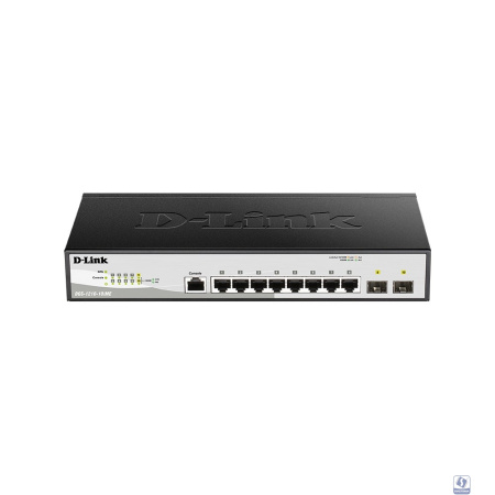 D-Link DGS-1210-10/ME/B2A Управляемый L2 коммутатор с 8 портами 10/100/1000Base-T и 2 портами 1000Base-X SFP