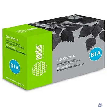 CACTUS CF281A Тонер Картридж  CS-CF281A черный для HP LJ Enterprise M630/M604n/M605n/M606dn (10500стр.)