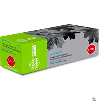 CACTUS Cartridge CS-C731C  Тонер Картридж  голубой для Canon LaserBase MF8230 i-Sensys/MF8280 i-Sensys (1800стр.)