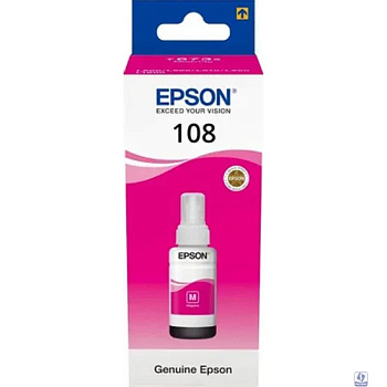 EPSON C13T09C34A Картридж 108 EcoTank Ink для Epson L8050/L18050, Magenta 70ml