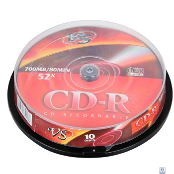 Диски VS CD-R 80 52x CB/10 (VSCDRCB1001)(620083)      