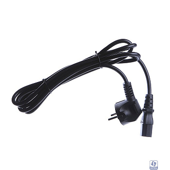 Шнур ПВС-АП 3*1,00 S22C13-250-16-5, черный, 1,8 м, C13, 3x1.00, 10А, с заземлением, Power Cube, Россия (RPC-186BLXL-PRO1)