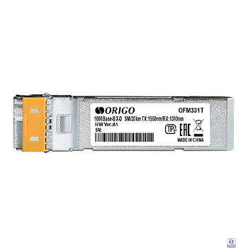 ORIGO OFM331T/20KM/A1A WDM SFP-трансивер, 1000Base-BX-D (Simplex LC), Tx: 1550нм, Rx: 1310нм, одномод, до 20км