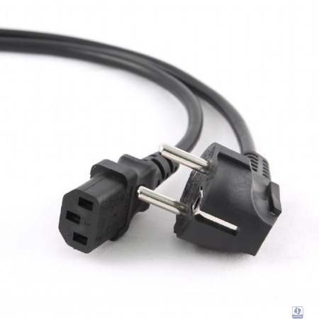 Кабель питания Cablexpert Schuko- C13, VDE, 3х0.75мм2, 10А, с заземлением, 3м, черный, пакет [PC-186-VDE-3M]