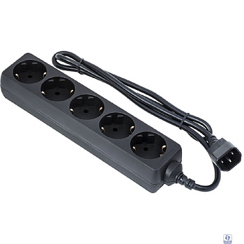 Exegate EX221200RUS Сетевой фильтр Exegate SPU-5-0.5B (5 розеток, 0.5м, UPS вилка, черный)