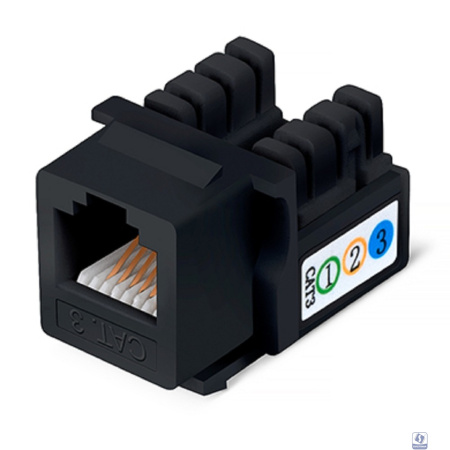 Cabeus KJ-RJ12-90-BK Degree Вставка Keystone Jack, RJ-12(6P6C), угол 90 градусов, 110 IDC, черная