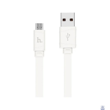 HOCO Кабель USB2.0 Hoco AM/MicroUSB, 2.4А, X5, бамбук, 1м, белый, коробка