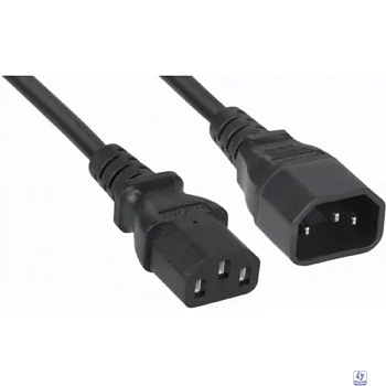 Filum  Кабель питания FL-PC-C13/C14-C3-3.0-BK ПВС-АП 3x1.5 С13 - C14, 220/250В, 10А, чёрный, 3м (974707)