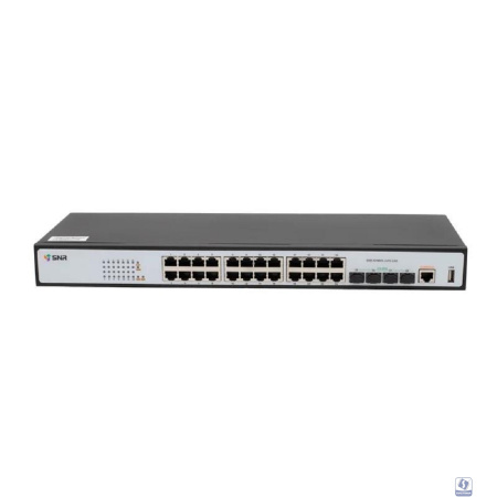 SNR SNR-S2989G-24TX-2AC Управляемый коммутатор уровня 2+, 24 порта 10/100/1000Base-T, 4 порта 1/10G SFP+, VSF HA, два встроенных БП ~220V AC