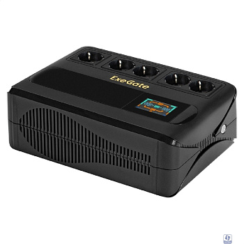 Exegate EX295685RUS ИБП ExeGate NEO Smart BU-800.LCD.AVR.5SH <800VA/480W, цветной LCD-дисплей, AVR, 5*Schuko, Black>