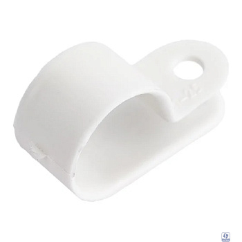 Rexant (07-4416) Скоба под винт 16мм, белая (50 шт/уп)