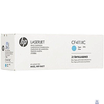 HP Картридж CF411XC 410X лазерный голубой увеличенной емкости (5000 стр) (белая корпоративная коробка)