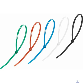 Rexant (07-0308-25) Стяжка кабельная нейлоновая 300x4,8мм, набор 5 цветов (25 шт/уп)